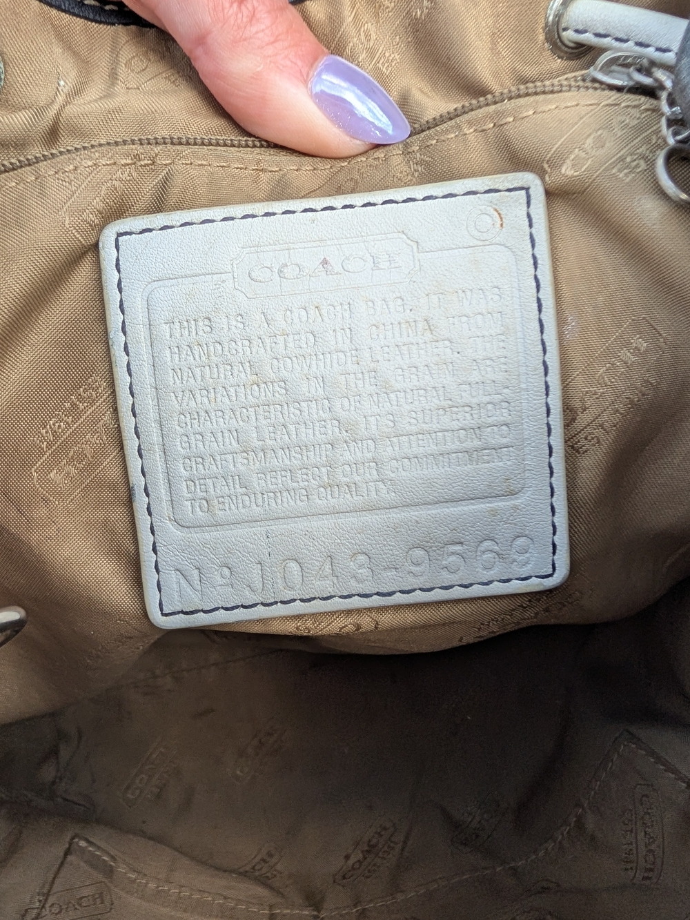 Vintage Coach Leather Drawstring Backpack - Picture 6 of 8